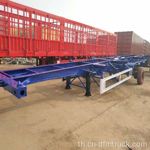 3 เพลา Tri-axle 40ft 65ton Skeleton Semi Trailer